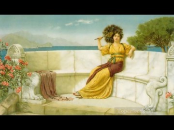 ジョン・ウィリアム・ゴッドワード Painting - 1915年の夏の盛りに 新古典主義の女性 ジョン・ウィリアム・ゴッドワード